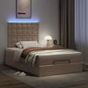vidaXL Ottoman-Bett mit Matratze & LEDs 120x190cm Kunstleder