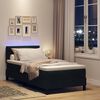 vidaXL Boxspringbett mit Matratze mit LED Schwarz 100 x 200 cm Stoff