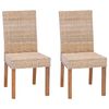 vidaXL Esszimmerstuhl GENDT 2 stk. Natur 45 x 54 x 93 cm
