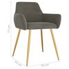 vidaXL Esszimmerst&uuml;hle 2 Stk. Dunkelgrau Samt