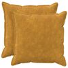 vidaXL Kissenbezug 2 stk. HOUTEN Gelb 65 x 65 cm Mikrofaser Fleece