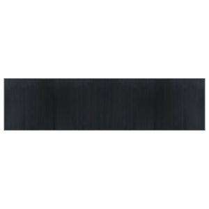 vidaXL Teppich Rechteckig Grau 100x400 cm Bambus