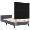 vidaXL Boxspringbett mit Kopfteil Dunkelgrau 100 x 200 cm Samt