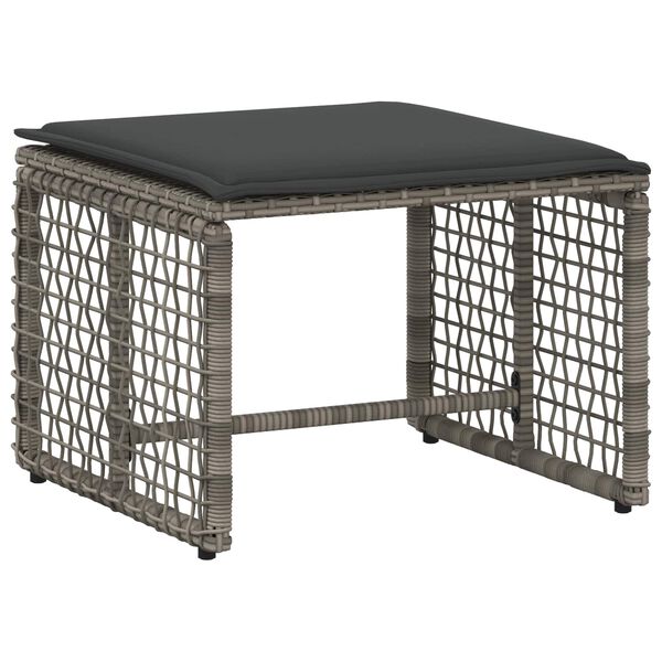 vidaXL Gartenm&ouml;bel-Set mit Kissen 5 pcs Grau