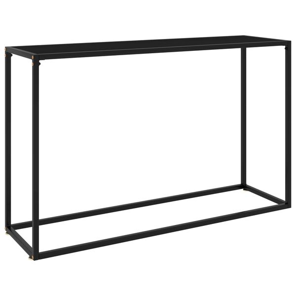 vidaXL Konsolentisch Schwarz 120x35x75 cm Hartglas