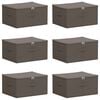 vidaXL Aufbewahrungsbox 6 pcs Grau 50 x 30 x 25 cm Vliesstoff