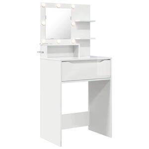 vidaXL Schlafzimmer-Frisiertische Hochglanz Wei&szlig; 80 x 39,6 x 135 cm