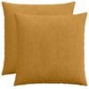 vidaXL Kissenbezug 2 pcs HEERLEN Gelb 80 x 80 cm Cord