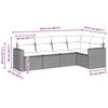 vidaXL 5-tlg. Garten-Sofagarnitur mit Kissen Braun Poly Rattan