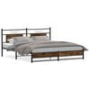 vidaXL Metallbett ohne Matratze R&auml;uchereiche 183x213 cm
