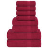 vidaXL 8-tlg. Handtuch-Set FROGN Bordeaux 360 g/m&sup2;