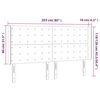 vidaXL LED Kopfteil Creme 203x16x118/128 cm Stoff
