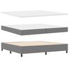 vidaXL Boxspringbett Hellgrau und Wei&szlig; 203 x 200 x 88 cm Cordstoff