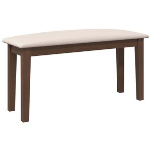 vidaXL Bank 90 cm Braun Massivholz Gummibaum