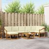 vidaXL Outdoor-Sofagarnitur mit Kissen 8 pcs Natur und Creme