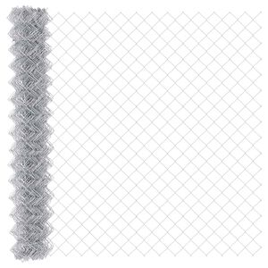 vidaXL Maschendrahtzaun 10 x 1,5 m Verzinkter Stahl Silber
