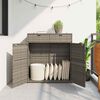 vidaXL Gartenschrank Grau 105x55x113 cm Poly Rattan