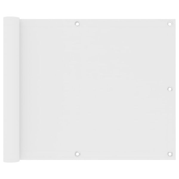 vidaXL Balkon-Sichtschutz Weiß 75x400 cm Oxford-Gewebe