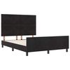 vidaXL Boxspringbett mit Kopfteil Schwarz 140 x 190 cm Samt