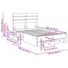 vidaXL Bettgestell mit Schubladen mit Kopfteil Holzwerkstoff