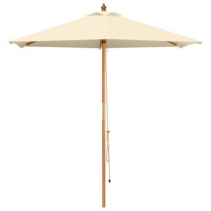 vidaXL Gartensonnenschirm &Oslash; 210 x 237 cm Massives Eukalyptus Holz