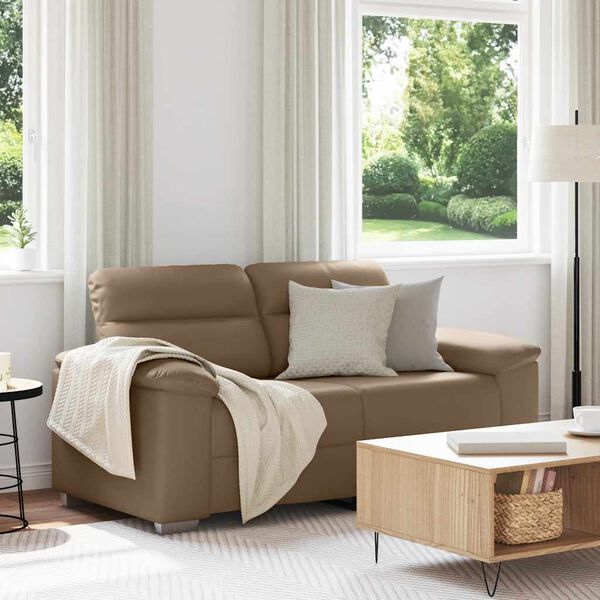 vidaXL 2-Sitzer-Sofa Cappuccino 120 cm Kunstleder