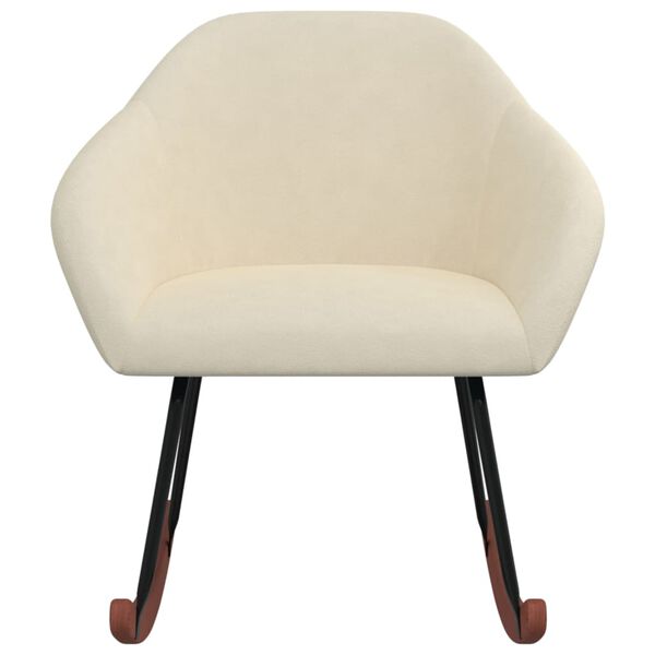 vidaXL Schaukelstuhl Creme Stoff