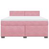 vidaXL Boxspringbett mit Matratze Rosa 180x200 cm Samt