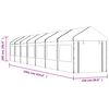 vidaXL Pavillon mit Dach Weiß 15,61x2,28x2,69 m Polyethylen