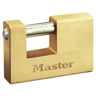 Master Lock Gepanzertes Vorhängeschloss Massivmessing 85 mm 608EURD