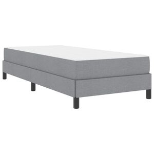 vidaXL Boxspringbett mit Matratze Hellgrau 90 x 190 cm Stoff