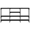 vidaXL Konsolentisch mit Regal Schwarz Eichen-Optik 160 x 29 x 80 cm