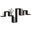 vidaXL Wandregal Wandmontiert Schwarz Eichen-Optik 104,5 x 43 x 10 cm