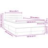 vidaXL Boxspringbett mit Matratze Schwarz 120x220 cm Samt