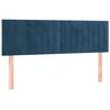 vidaXL Boxspringbett mit Matratze Dunkelblau 140x190 cm Samt