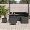 vidaXL Gartensofa-set mit Kissen 8 pcs Schwarz Poly-Rattan