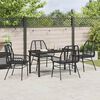 vidaXL Garten Essgruppe 5 pcs Schwarz Poly-Rattan