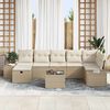 vidaXL Gartensofa-set mit Kissen 8 pcs Beige Poly-Rattan
