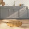 vidaXL Teppich Rund Natur 80 cm Bambus