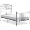 vidaXL Bettgestell Grau Metall 100x200 cm
