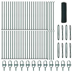 vidaXL Zaunpfosten Gr&uuml;n 100 x 0,8 m (13 mm Maschenweite) Stahl und PVC