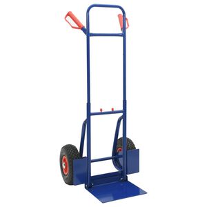 vidaXL Erweiterbarer Handwagen Blau und Rot 49,5 x 53 x 114 cm Stahl