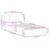 vidaXL Bettgestell ohne Matratze "Hvar" Hellgrau 100x200 cm Stoff