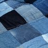 vidaXL 3-tlg. Palettensofa-Auflage Blau Denim Patchwork