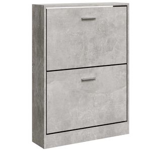 vidaXL Schuhschrank Betongrau 59x17x81 cm Holzwerkstoff