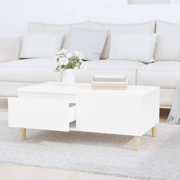 vidaXL Couchtisch Weiß 90x50x36,5 cm Holzwerkstoff