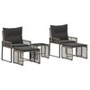 vidaXL Gartenm&ouml;bel Set 11 pcs Grau und Dunkelgrau Poly-Rattan