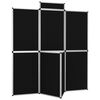 vidaXL 8-Panel Faltdisplay Messewand mit Tisch 181&times;200 cm Schwarz