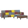 vidaXL Schlafsofa 2-Sitzer mit Fu&szlig;hocker Patchwork Stoff