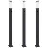 vidaXL Pollerleuchten mit Sensor 3 Stk. 110 cm Schwarz IP44